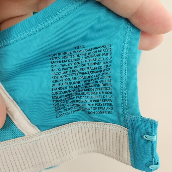 Champion Blue Sports Bra Athletic Athleisure Neutral 360 Max Support Racerback - Picture 12 of 13